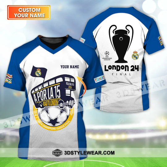 Unisex Shirt - Custom Name Los Blancos Road To London 2024 Final Champions League Shirt style option 1
