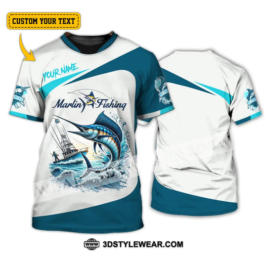 Unisex Shirt, Custom Name Marlin Fishing Shirt, Marlin Fishing Hoodie Shirt Polo Long Sleeve style option 1