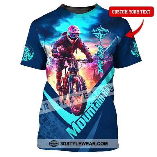 Unisex Shirt - Custom Name Mountain Bike Shirt, Mountain Biker style option 1