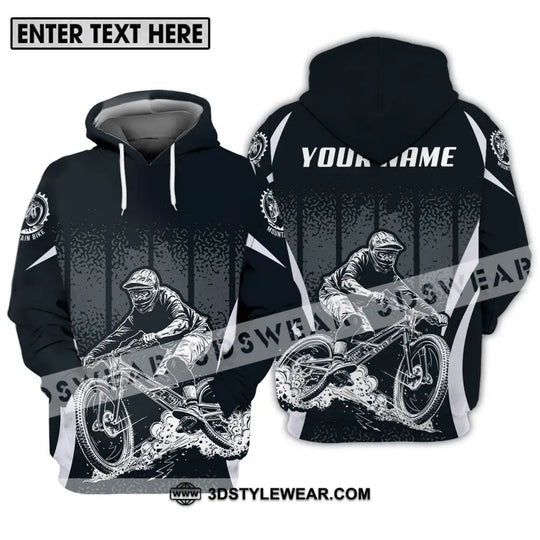 Unisex Shirt - Custom Name Mountain Bike Shirt, Black Biker style option 3