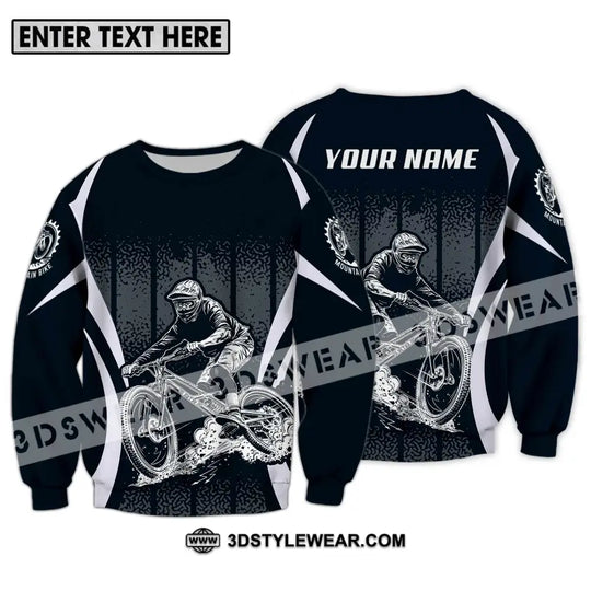 Unisex Shirt - Custom Name Mountain Bike Shirt, Black Biker style option 4