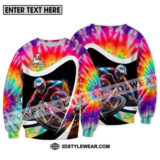 Unisex Shirt - Custom Name Mountain Bike Shirt For Player, Colourful style option 4