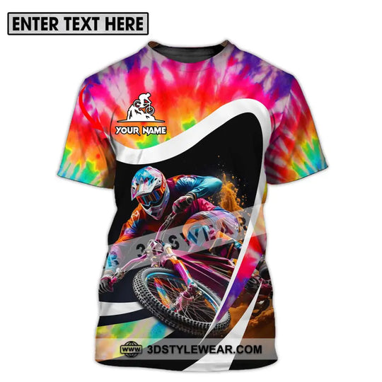 Unisex Shirt - Custom Name Mountain Bike Shirt For Player, Colourful style option 1