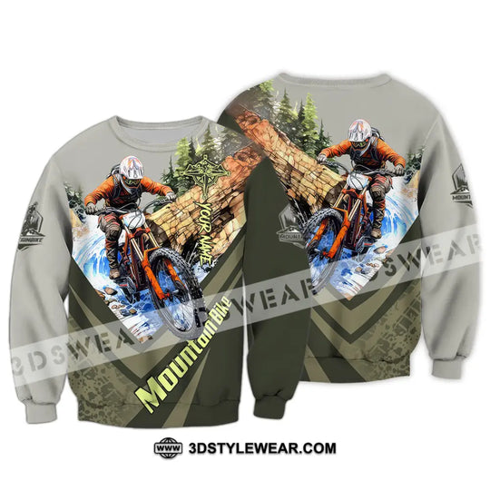 Unisex Shirt - Custom Name Mountain Bike Shirt For Player, Forest Icon style option 4