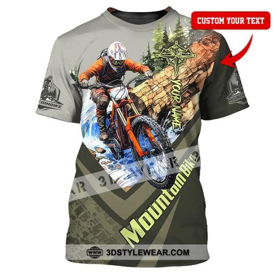 Unisex Shirt - Custom Name Mountain Bike Shirt For Player, Forest Icon style option 1