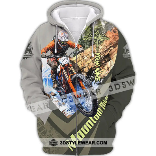 Unisex Shirt - Custom Name Mountain Bike Shirt For Player, Forest Icon style option 2