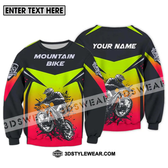 Unisex Shirt - Custom Name Mountain Bike Shirt For Player, Three Color style option 4