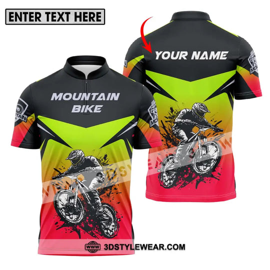 Unisex Shirt - Custom Name Mountain Bike Shirt For Player, Three Color style option 1