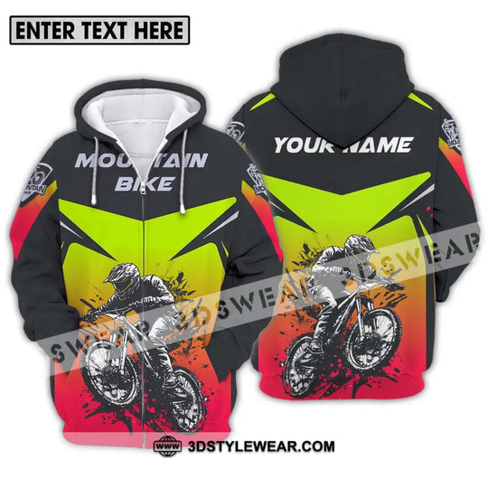 Unisex Shirt - Custom Name Mountain Bike Shirt For Player, Three Color style option 2