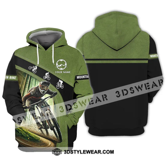 Unisex Shirt - Custom Name Mountain Bike Shirt, Forest Mountain Bike Player style option 3
