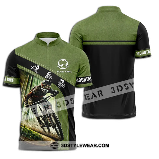 Unisex Shirt - Custom Name Mountain Bike Shirt, Forest Mountain Bike Player style option 2