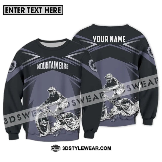 Unisex Shirt - Custom Name Mountain Bike Sport Shirt, Classic Design style option 4