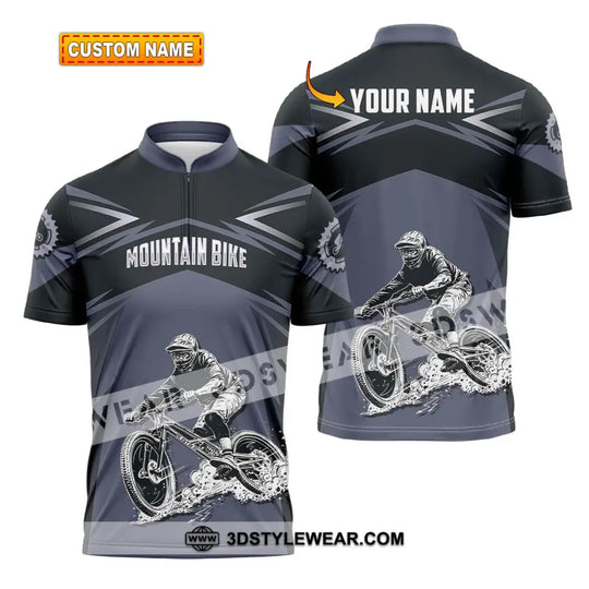 Unisex Shirt - Custom Name Mountain Bike Sport Shirt, Classic Design style option 1
