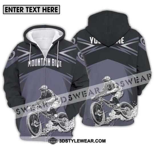 Unisex Shirt - Custom Name Mountain Bike Sport Shirt, Classic Design style option 2