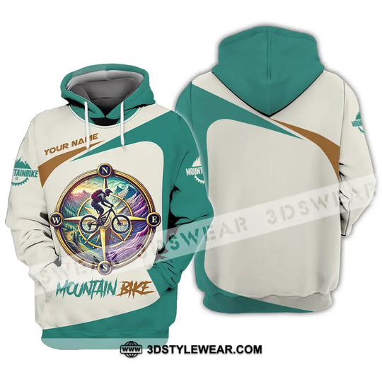 Unisex Shirt - Custom Name Mountain Bike Sport Shirt, Compass Biker style option 3