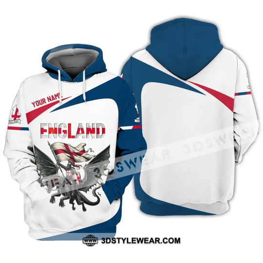 Unisex Shirt - Custom Name Shirt, National Team Euro 2024 England Fly Dragon style option 2