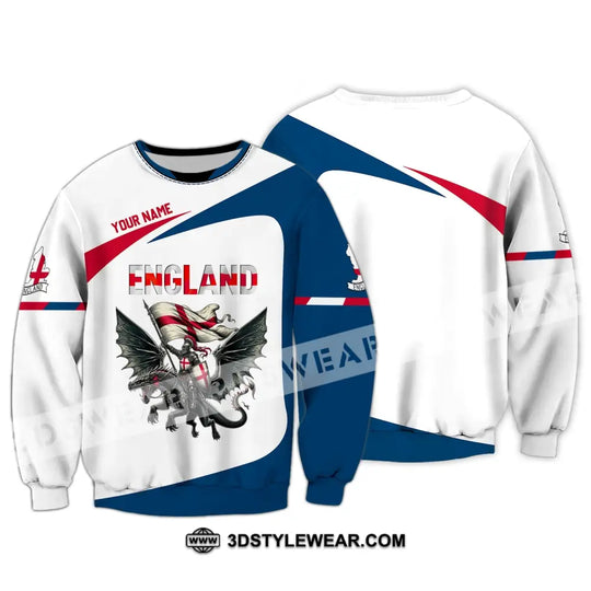 Unisex Shirt - Custom Name Shirt, National Team Euro 2024 England Fly Dragon style option 4