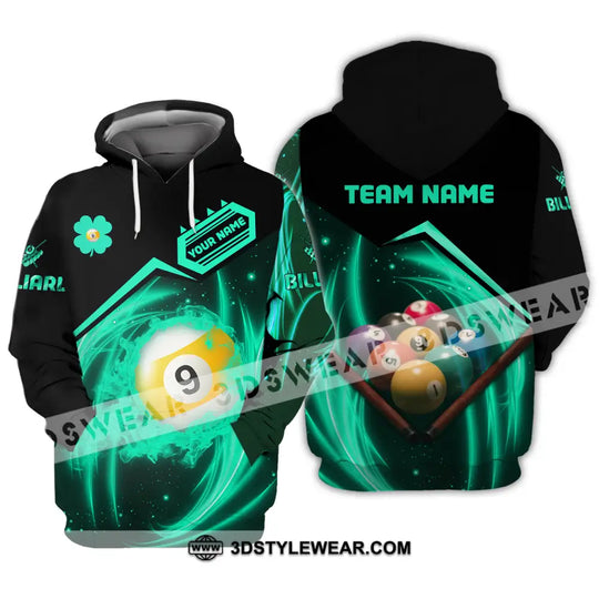 Unisex Shirt - Custom Name Neon Color Shirt, Billiard style option 3