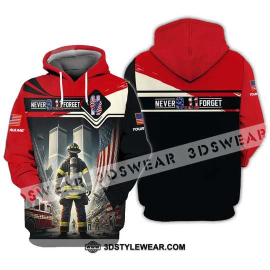Unisex Shirt - Custom Name Shirt, Never 911 Forget, Patriot Day 911 style option 3