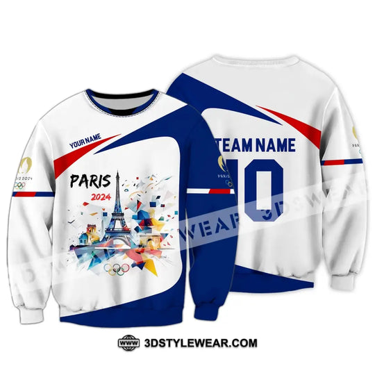 Unisex Shirt - Custom Name, Number And Team Name Olympic Paris 2024 Sport Shirt style option 4