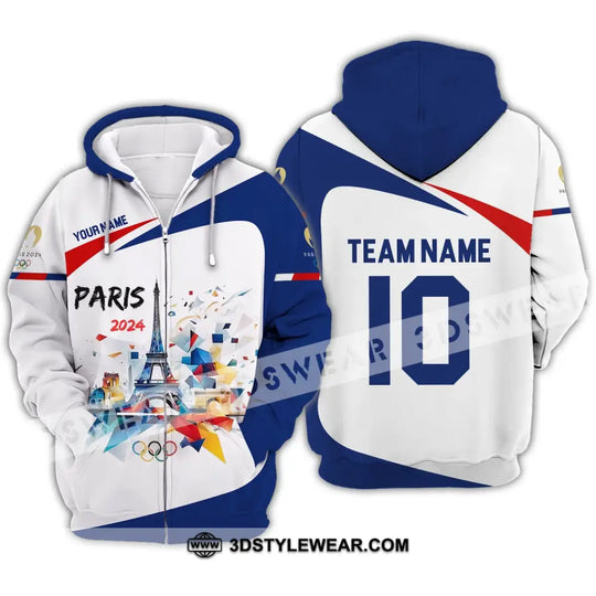Unisex Shirt - Custom Name, Number And Team Name Olympic Paris 2024 Sport Shirt style option 3
