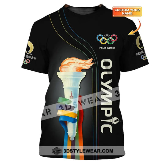 Unisex Shirt, Custom Name Olympic Shirt, 2024 Olympic Long Sleeve Polo Shirt style option 1