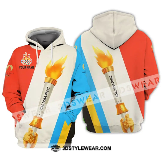 Unisex Shirt - Custom Name Olympic 2024 Sport Shirt, Classic Fire style option 2