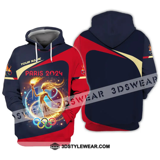 Unisex Shirt - Custom Name Olympic Dark Color Shirt, Olympic Paris 2024 style option 4