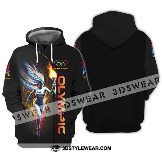 Unisex Shirt - Custom Name Olympic Shirt, Olympic Fire style option 4