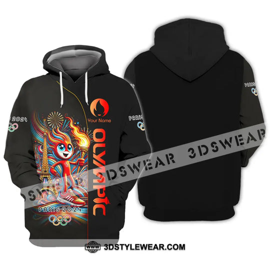 Unisex Shirt - Custom Name Shirt, Olympic Fire Paris 2024 style option 4