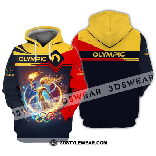 Unisex Shirt - Custom Name Olympic Shirt, Fire Queen Olympic Paris 2024 style option 4
