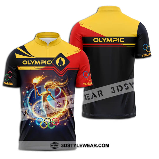 Unisex Shirt - Custom Name Olympic Shirt, Fire Queen Olympic Paris 2024 style option 3