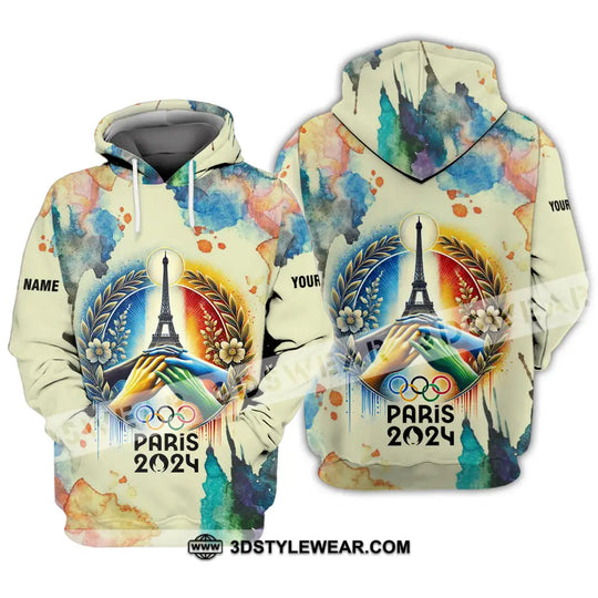 Unisex Shirt - Custom Name Olympic Shirt, Olympic Paris 2024 Color style option 4