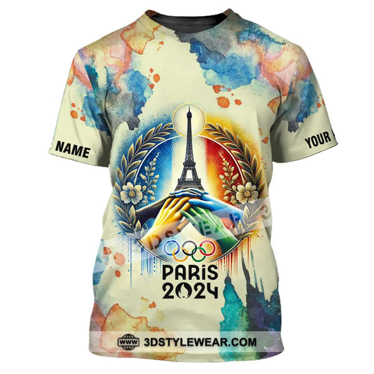 Unisex Shirt - Custom Name Olympic Shirt, Olympic Paris 2024 Color style option 2