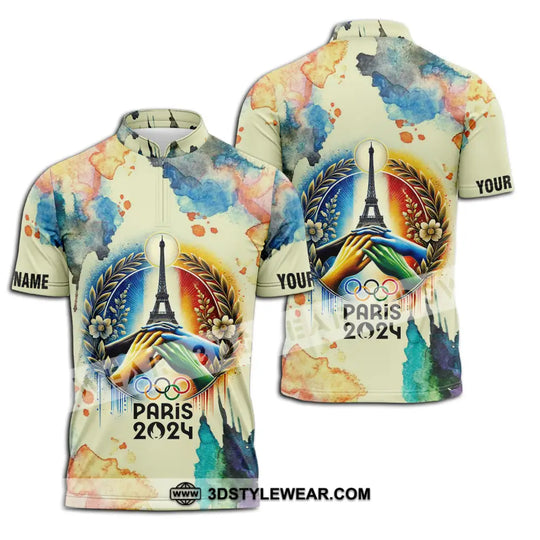 Unisex Shirt - Custom Name Olympic Shirt, Olympic Paris 2024 Color style option 3
