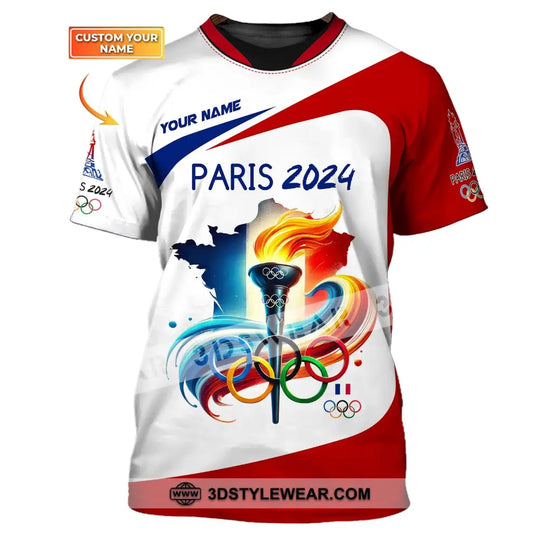 Unisex Shirt, Custom Name Olympic Shirt, Paris 2024 Olympic Long Sleeve Polo Shirt style option 1
