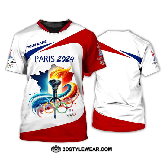 Unisex Shirt, Custom Name Olympic Shirt, Paris 2024 Olympic Long Sleeve Polo Shirt style option 3