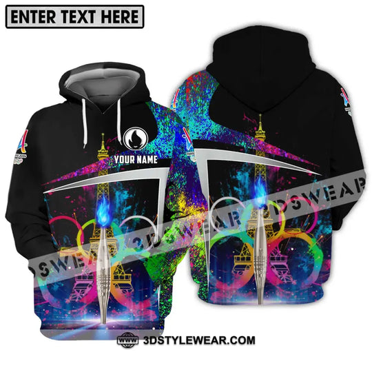 Unisex Shirt - Custom Name Olympic Paris 2024 Shirt, Night Light style option 3