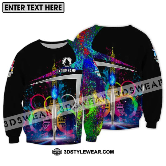 Unisex Shirt - Custom Name Olympic Paris 2024 Shirt, Night Light style option 4