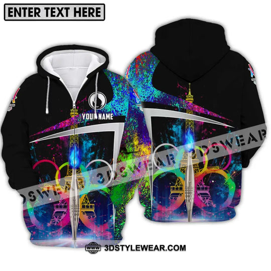 Unisex Shirt - Custom Name Olympic Paris 2024 Shirt, Night Light style option 2