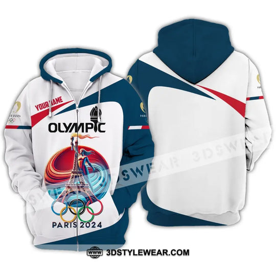 Unisex Shirt - Custom Name Shirt, Olympic Paris 2024 style option 3