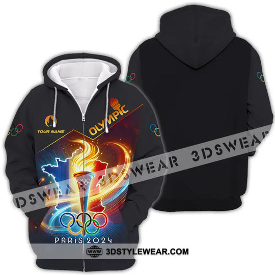 Unisex Shirt - Custom Name Olympic Shirt, Olympic Paris 2024 style option 4