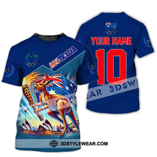 Unisex Shirt, Custom Name Olympic T-Shirt, Australia Olympic 2024 Hoodie Long Sleeve Shirt style option 2
