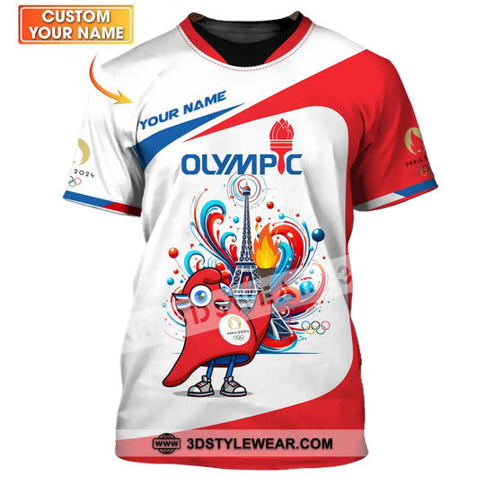 Unisex Shirt - Custom Name Shirt, Paris 2024 Olympic style option 1