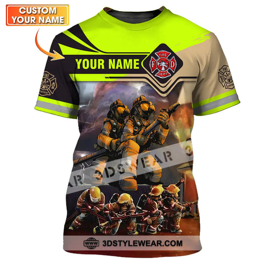 Unisex Shirt - Custom Name Patriot Day 911 Shirt, Fire Dept style option 1