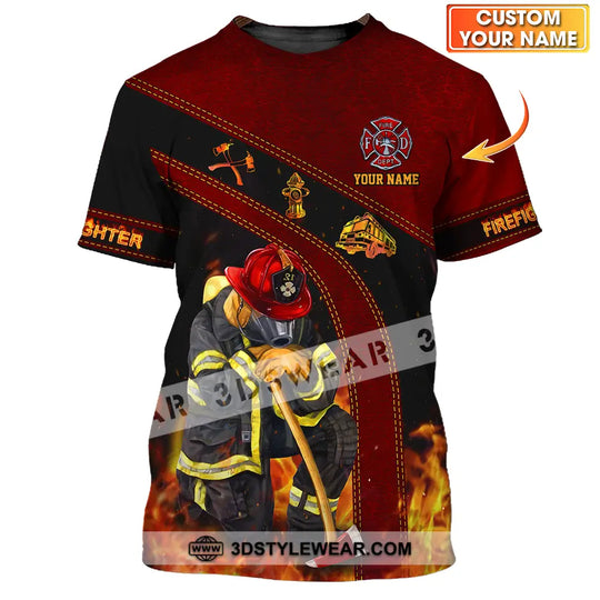Unisex Shirt - Custom Name Shirt, Patriot Day 911 Firefighter style option 1