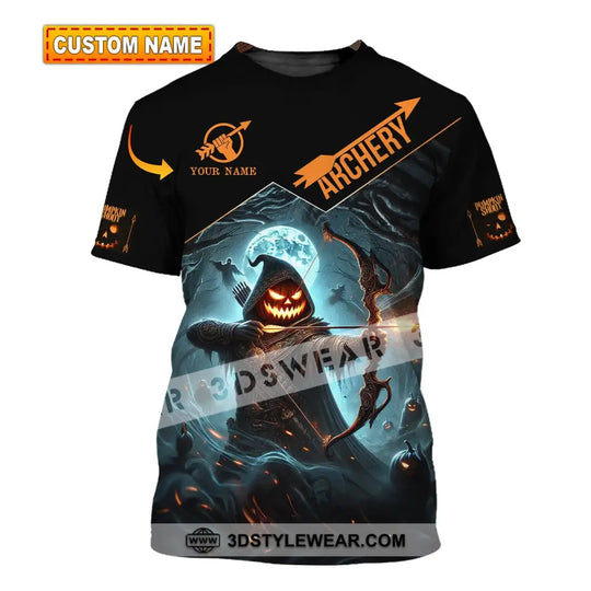 Unisex Shirt - Custom Name Shirt Pumpkin Shoot Archery style option 1