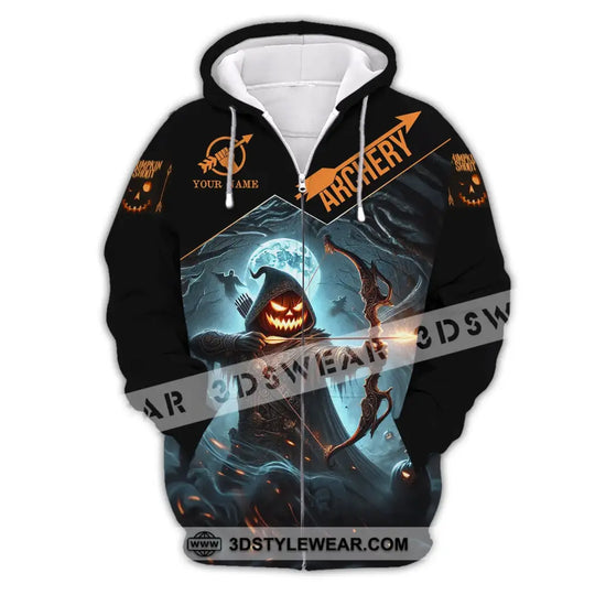 Unisex Shirt - Custom Name Shirt Pumpkin Shoot Archery style option 3
