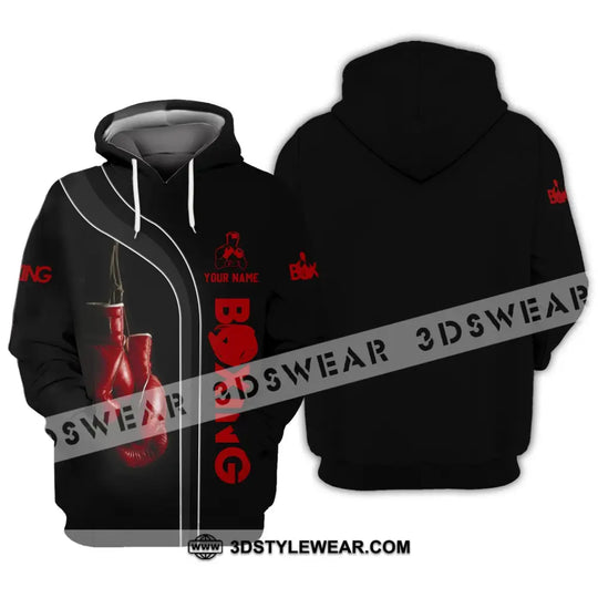 Unisex Shirt - Custom Name Shirt - Red Boxing Gloves Shirt style option 3