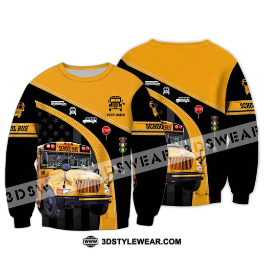 Unisex Shirt - Custom Name School Bus Shirt style option 4